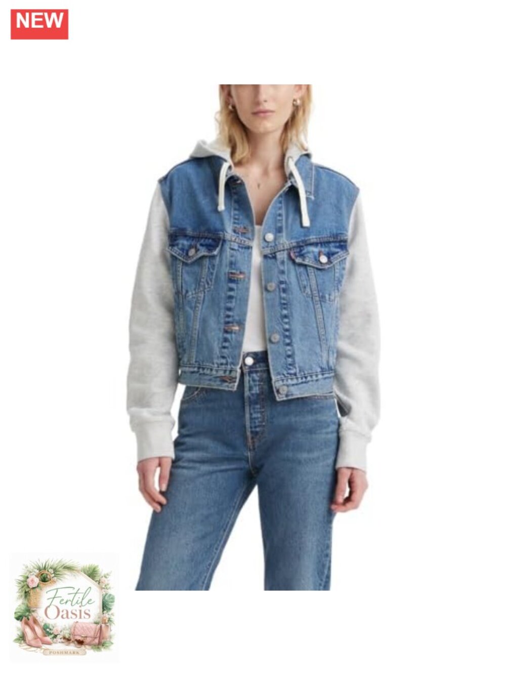 Levi's Women's Hybrid Trucker Jacket Denim Overcoat